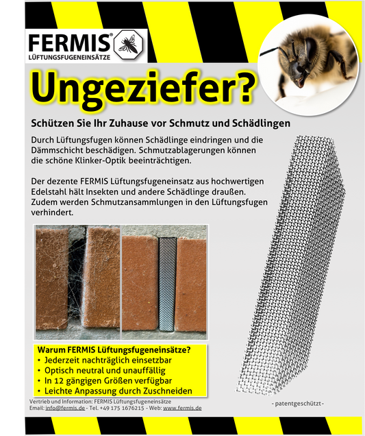 FERMIS Lüftungsfugeneinsätze - Probepäckchen/Einzelbestellung
