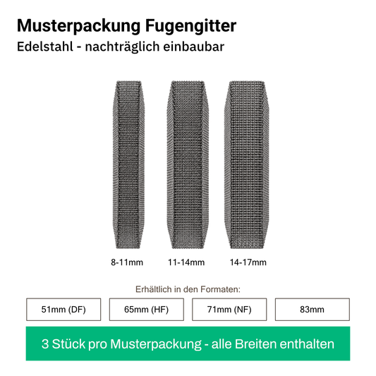 Musterpackung Fugengitter